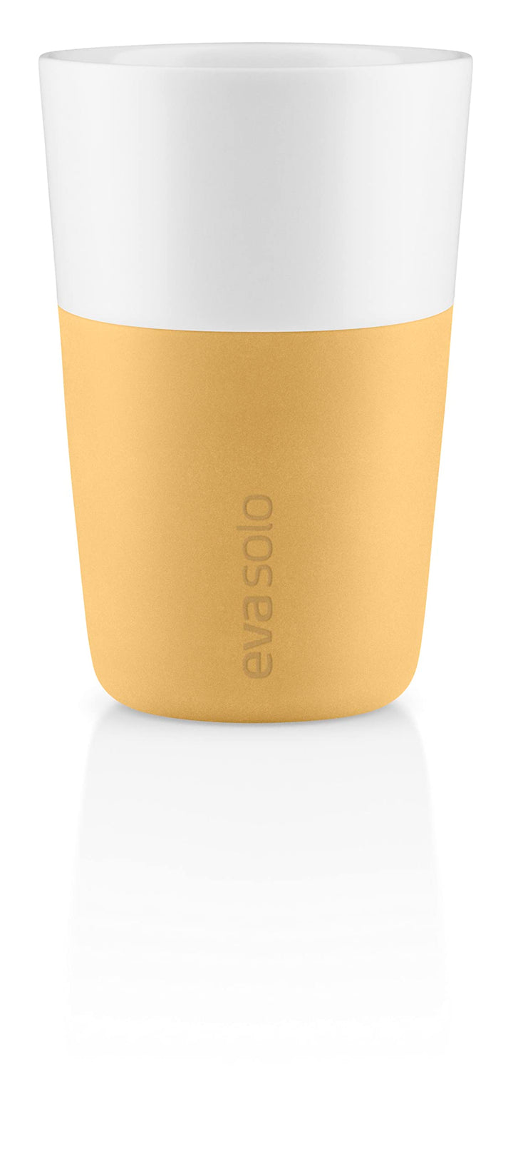 EVA SOLO | 2 Cafe Latte-Becher Golden sand | Gut zu halten durch Silikonbeschichtung | Golden sand L