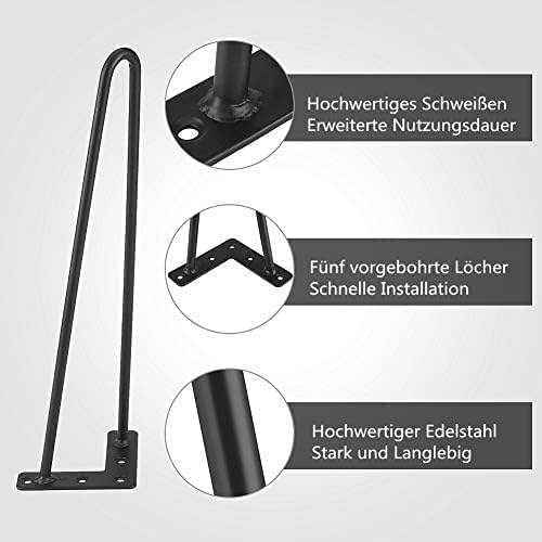 Möbelbeine Haarnadel Tischbein Metallfüsse Schwarz Tischbeine Metall 30cm Beine für Möbel Hairpin Le