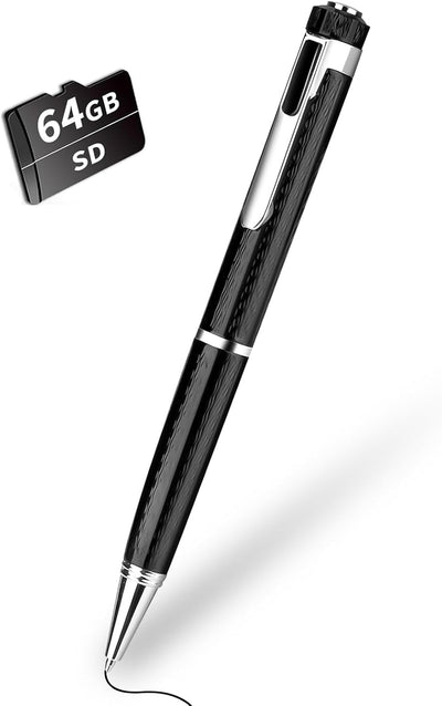 64GB Diktiergerät Digital, Smart Voice Recorder mit Schreibfunktion, Tragbarer Mini Aufnahmegerät mi