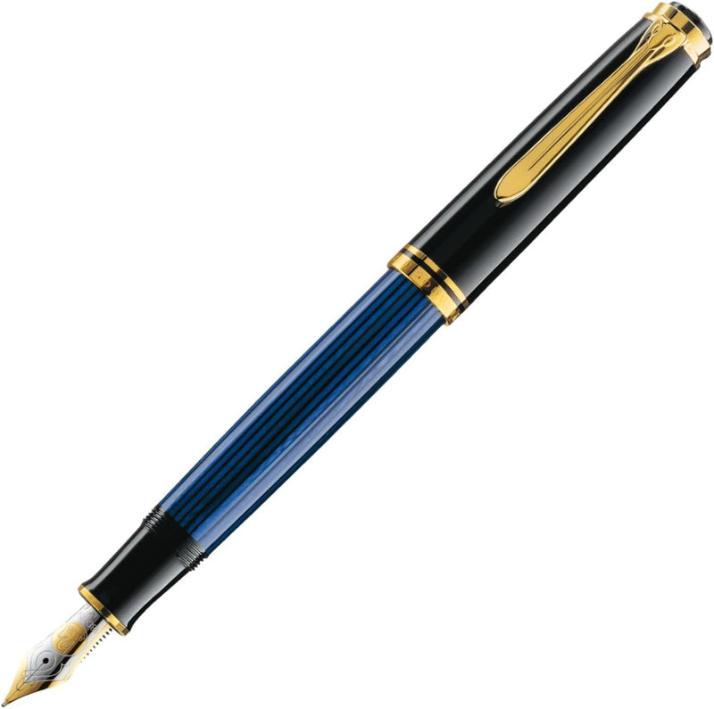 Pelikan Premium M800 Füllfederhalter EF Plume Schwarz/Blau Schwarz / Blau, Schwarz / Blau