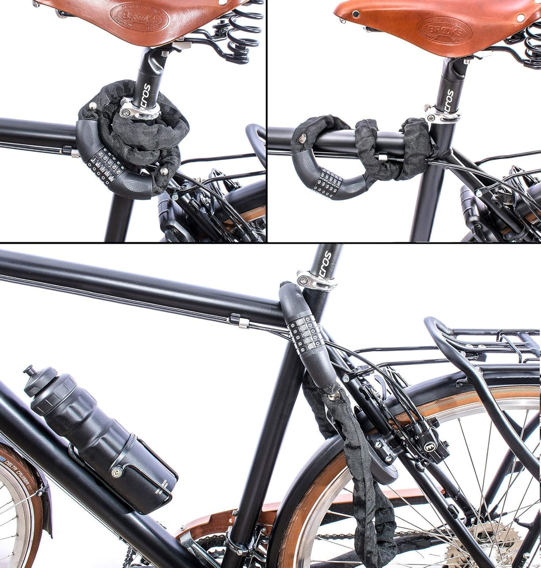 Wheels of Amsterdam, Fahrradschloss Sicherheitsstufe sehr hoch, Kettenschloss 90cm gehärtete Stahlke