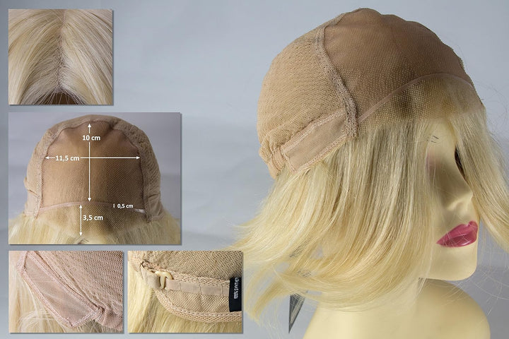 WIG ME UP - 3337A-FHT-MF-26 Perücke Damenperücke Monofilament handgeknüpft Lace-Front kurz Bob glatt
