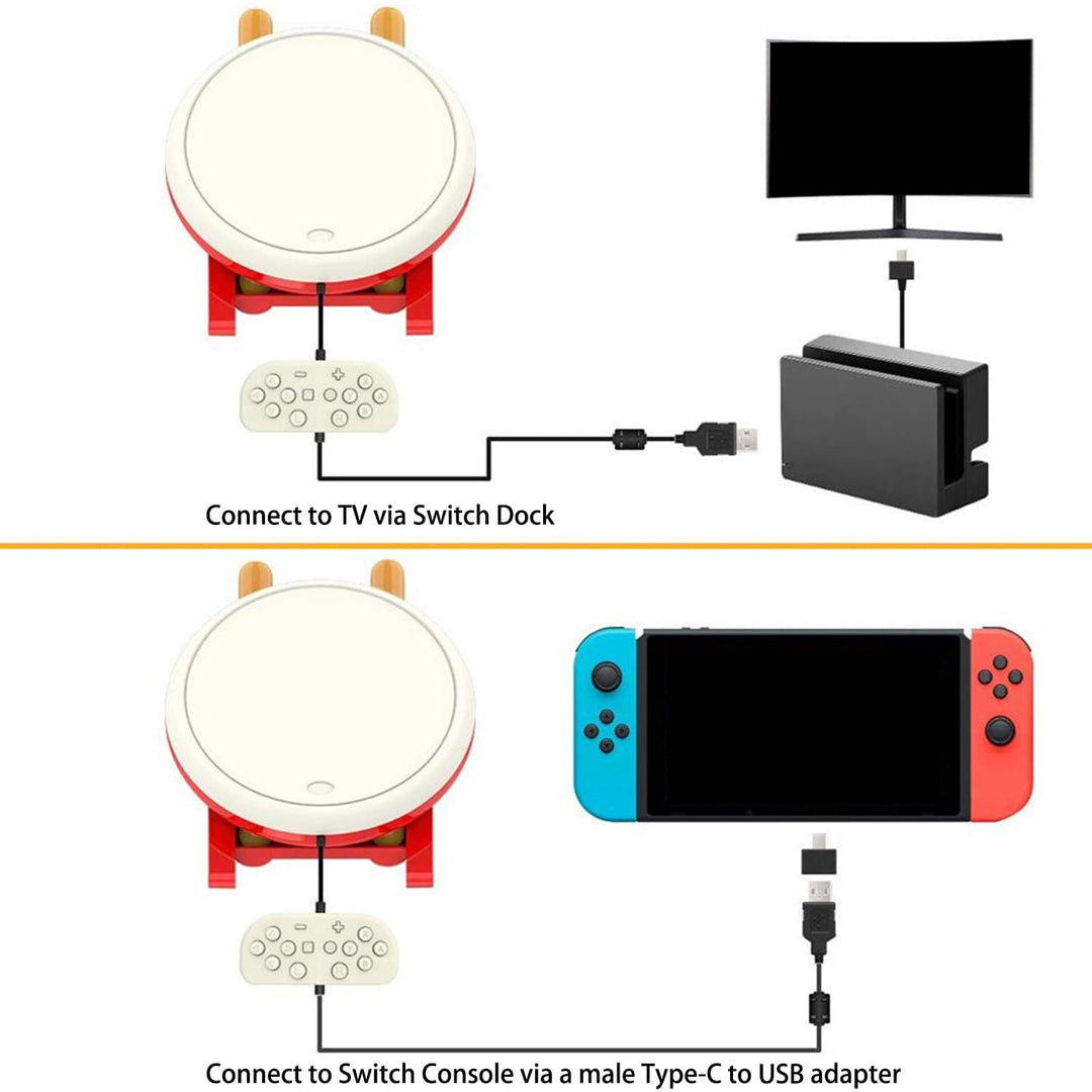 OSTENT Drum Controller Sticks für Nintendo Switch Console Taiko No Tatsujin Master Videospiele
