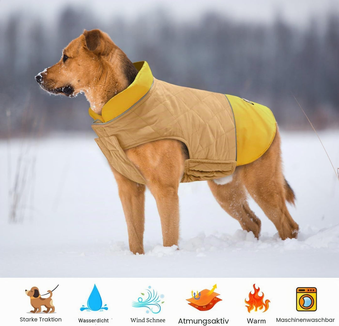 Idepet Winddichter Hundemantel Winter Warme Jacke,Anti-Schneeanzug Hundebekleidung für kleine mittel