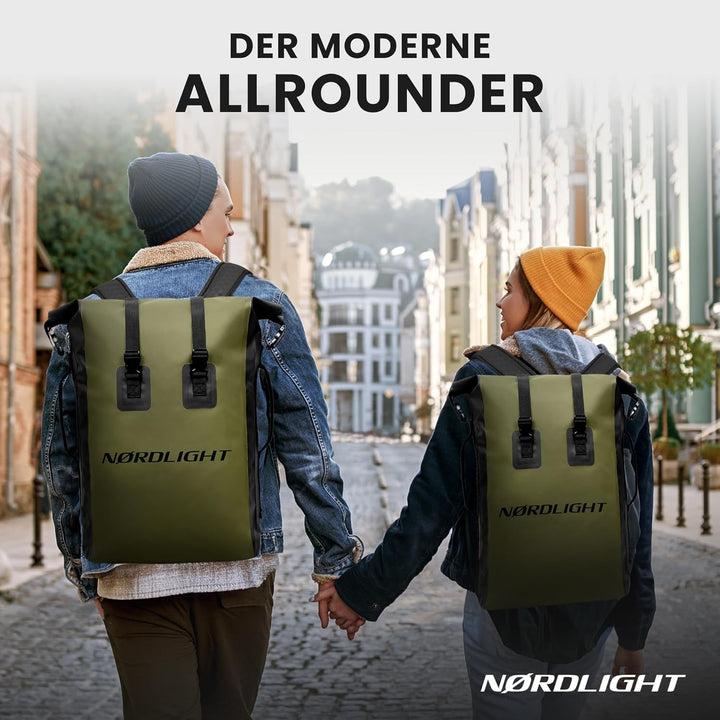 Nordlight Wasserdichter Rucksack Dry Bag 35l - Roll Top Rucksack mit gepolstertem Tragegurt, wasserd