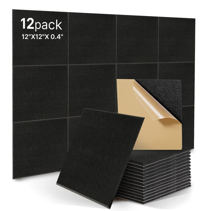 12 Stück Akustik Panel,Akustikplatten Selbstkleben,Schallschutzplatten Akustikpaneele Wand für Tonst