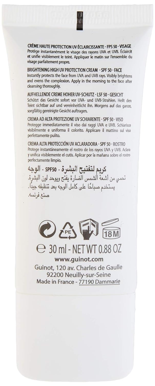 Guinot NEWHITE - Cream Brightening UV Shield SPF 50 Gesichtscreme, 1er Pack (1 x 30 ml)