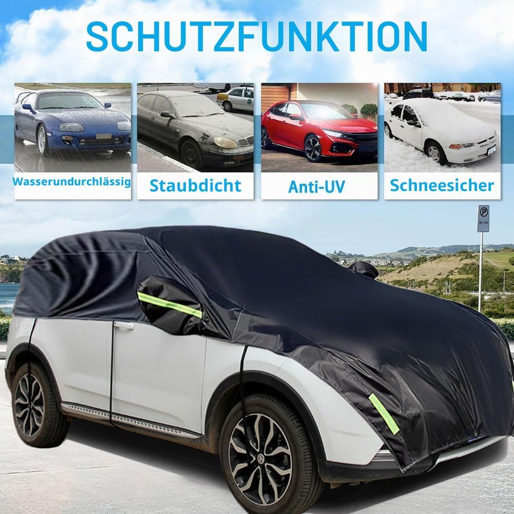 Halbgarage für Auto Windschutzscheibe Abdeckplane Winter Sommer Autoabdeckung wasserdicht Auto halbg