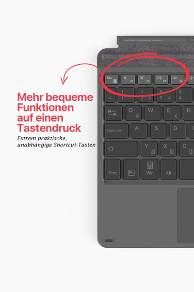 Inateck Surface Go Tastatur für Surface Go (1&2&3 Generation), Bluetooth 5.1, 7 Farben Hintergrundbe