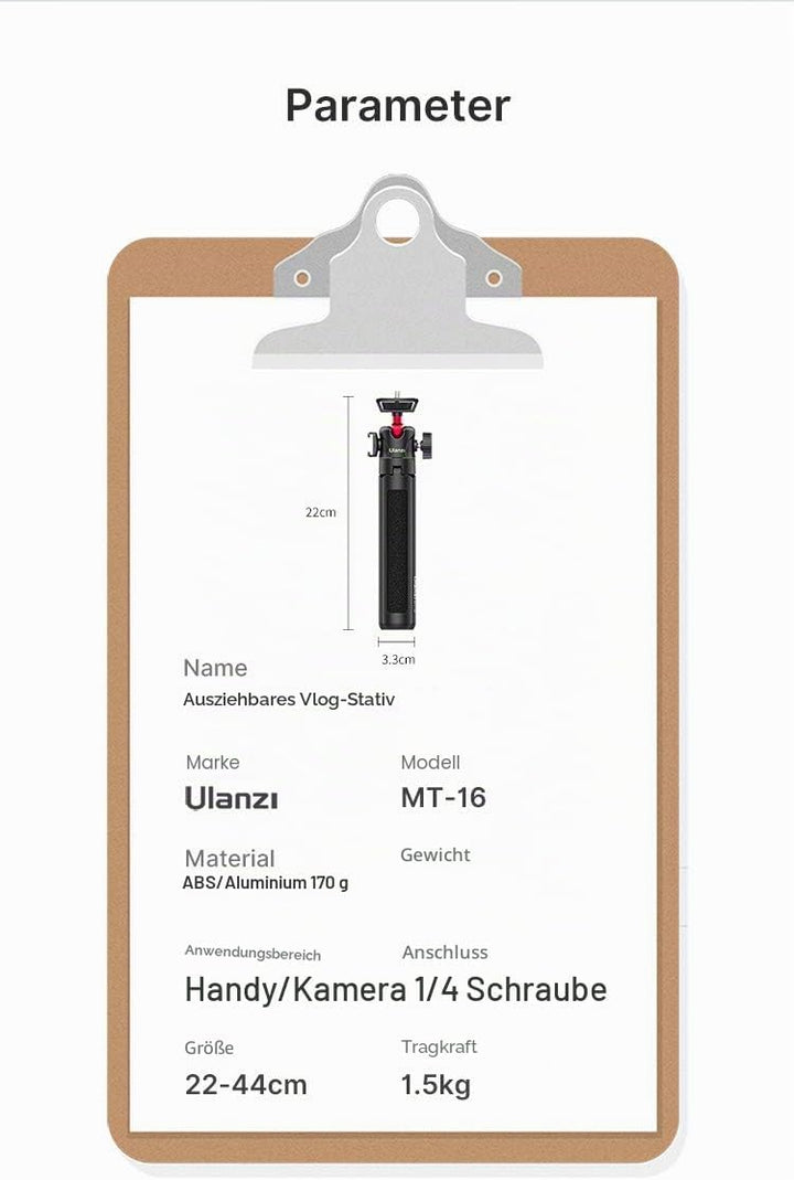 Mini Kamera Stativ, Desktop Vlogging Stativ mit 360° Kugelkopf 1/4 Schraube Cold Shoe Mount, Video S