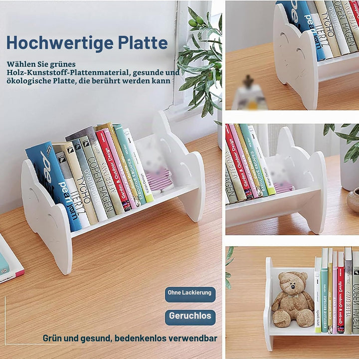 Kinder-Bücherregal, Mini Kompakter Bücherregal, Buchständer Kinder Bücher-Organizer, Kinderregal für