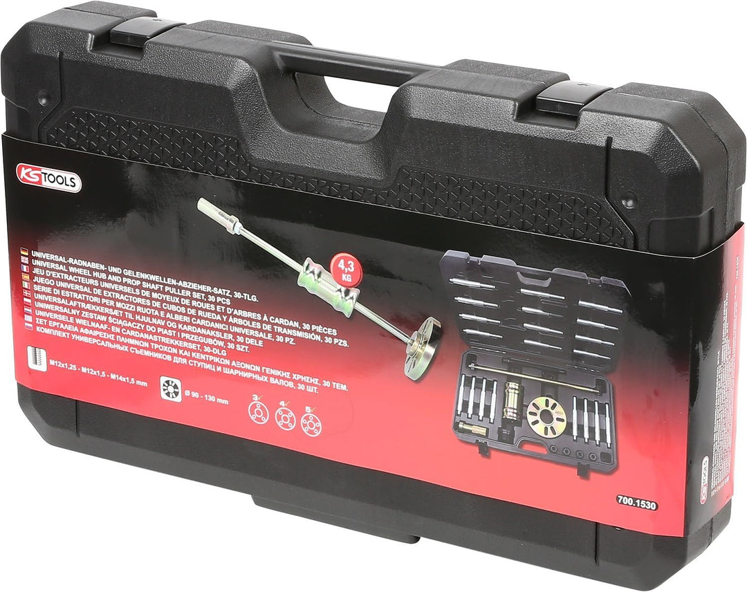 KS Tools 700.1530 Universal-Radnaben- und Gelenkwellen-Abzieher-Satz, 30-tlg