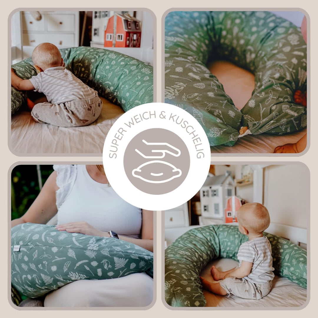 HOBEA-Germany Stillkissen 190 cm x 76 cm XXL Lagerungskissen Schwangerschaftskissen für Baby und Erw
