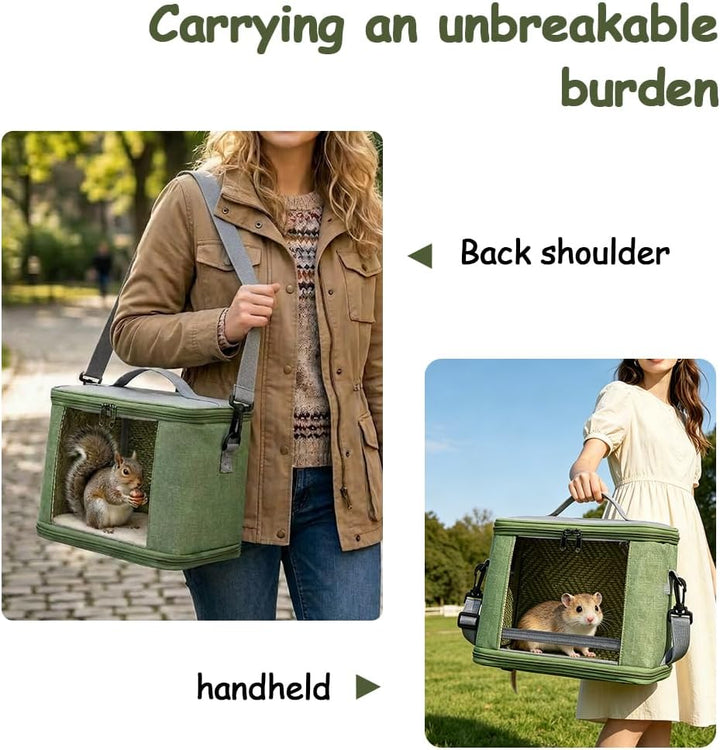 Kätzchen Tragetasche, Faltbare Kleintier Transportbox, Reisetasche für Kleintiere mit Belüftungsloch