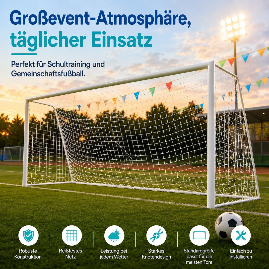 Fussballnetz 240 x 180, Fussball Netz Tornetz, Fussballnetz in Voller Grösse Sport Ersatz-Fussballto