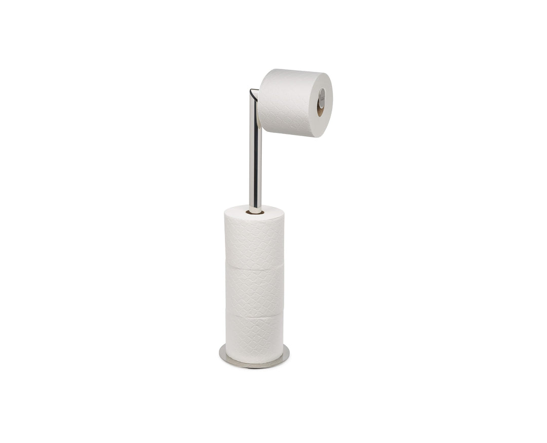 Joseph Joseph EasyStore Luxe 2 in 1 Freistehender Toilettenpapierhalter, Premium-Edelstahl, Aufbewah