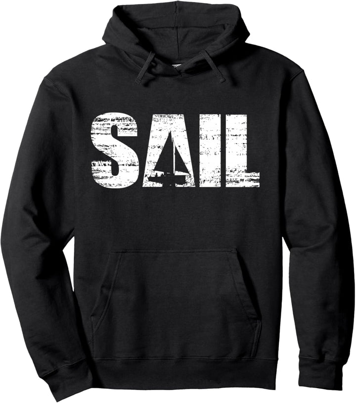 Distressed Look Segeln Geschenk für Segler Pullover Hoodie