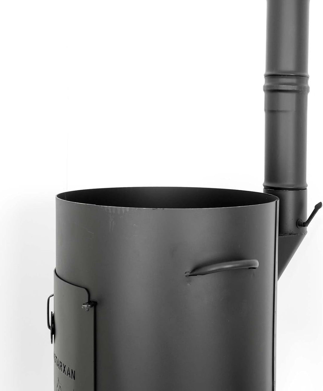 SET Kukmara Utschak mit Abzugs-Rohr, 40cm + 12 Liter Gusseisen Kazan INNEN GLATT + 50cm Schaumlöffel
