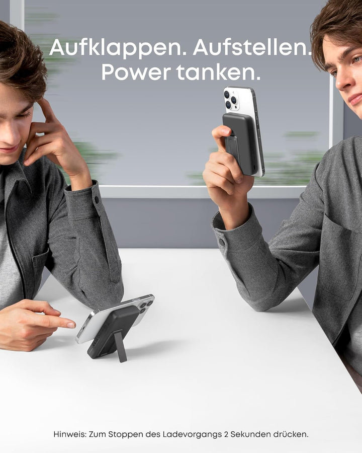 Anker 633 Magnetic Battery, 10.000mAh einklappbare magnetische kabellose Powerbank, Nur kompatibel m