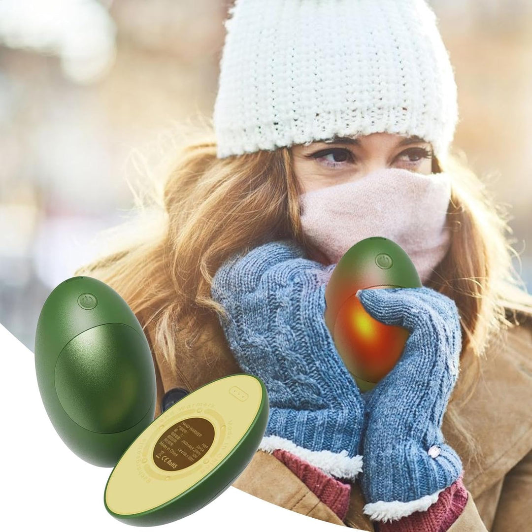 Magnetischer Handwärmer, Avocado Handwärmer, 2 in 1 Handwärmer und Ladebank, Avocado Taschenwärmer,