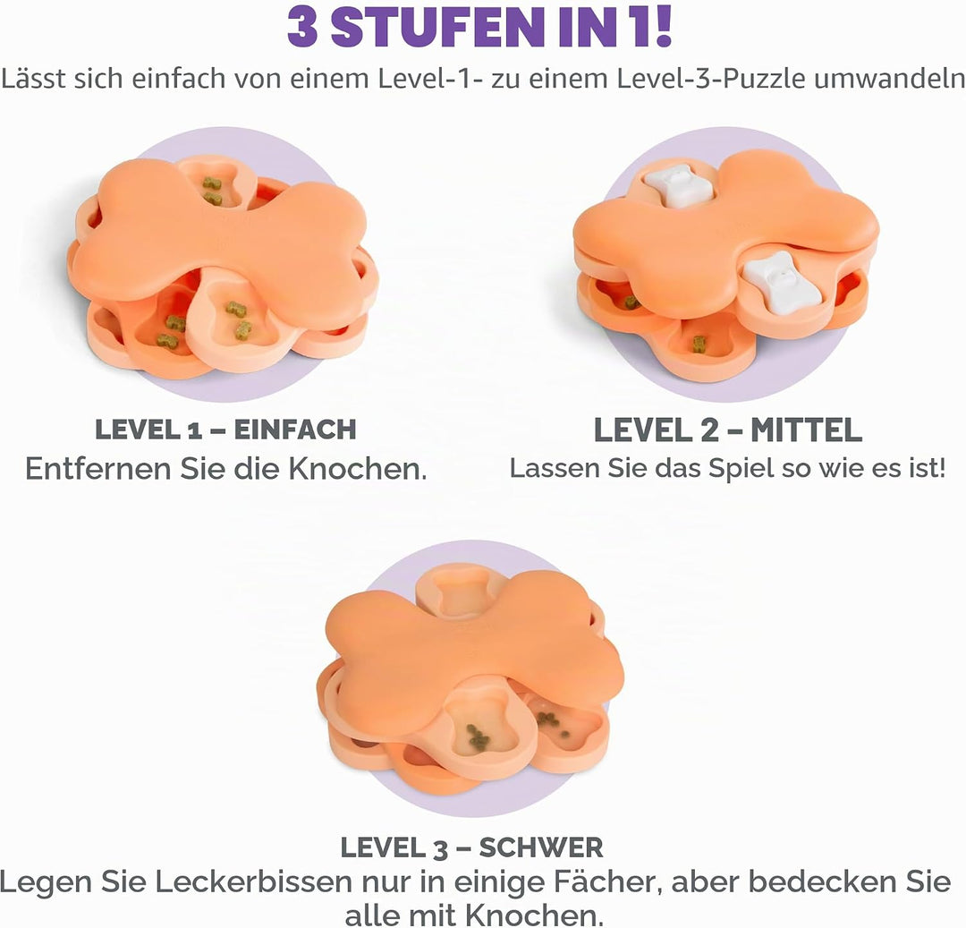Outward Hound Nina Ottosson Puzzle Tornado - Interaktives Leckerli-Denkspielzeug für Hunde Puppy Tor