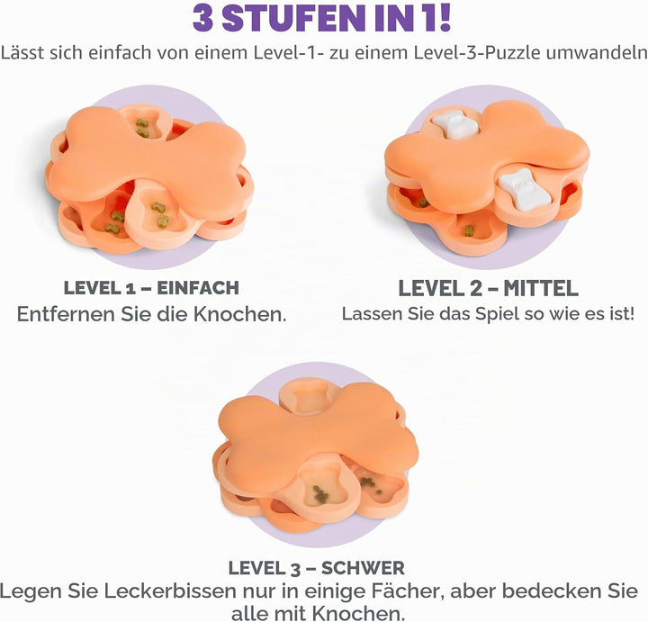 Outward Hound Nina Ottosson Puzzle Tornado - Interaktives Leckerli-Denkspielzeug für Hunde Puppy Tor
