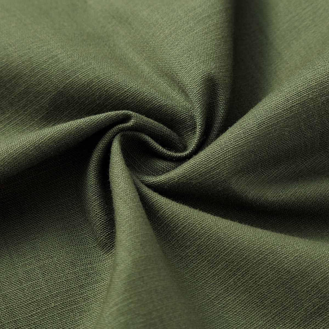 JustSun Kurze Hosen Herren Leinen Shorts Leicht Atmungsaktiv mit Tunnelzug S Grün, S Grün