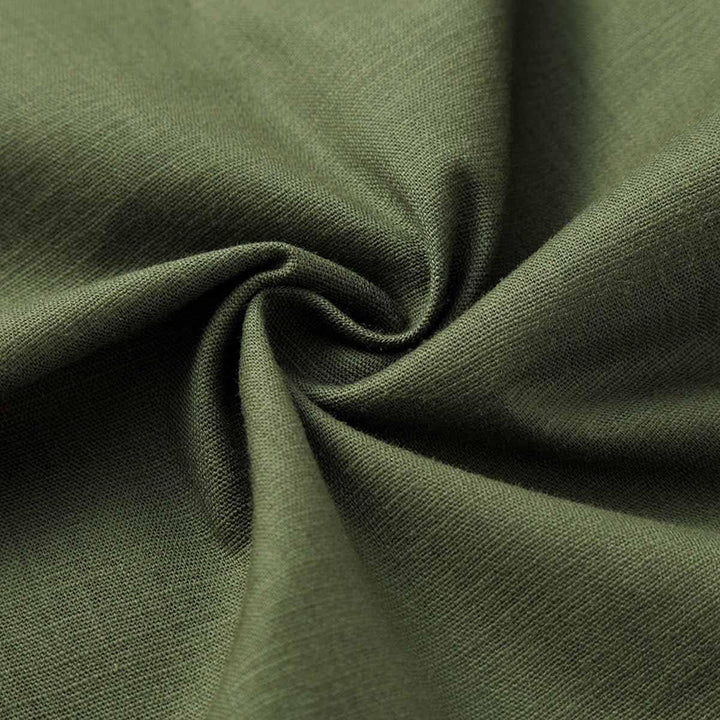 JustSun Kurze Hosen Herren Leinen Shorts Leicht Atmungsaktiv mit Tunnelzug S Grün, S Grün