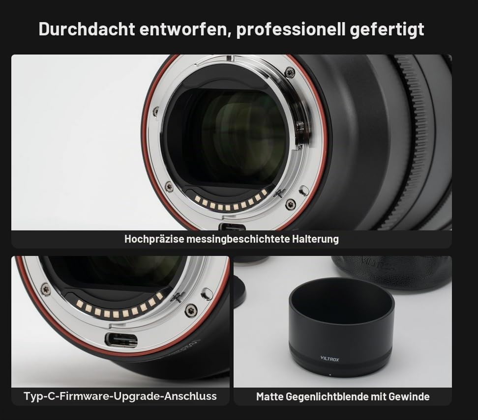 VILTROX AF 85mm F1.4 Pro FE Vollformat Autofokus Objektiv für Sony