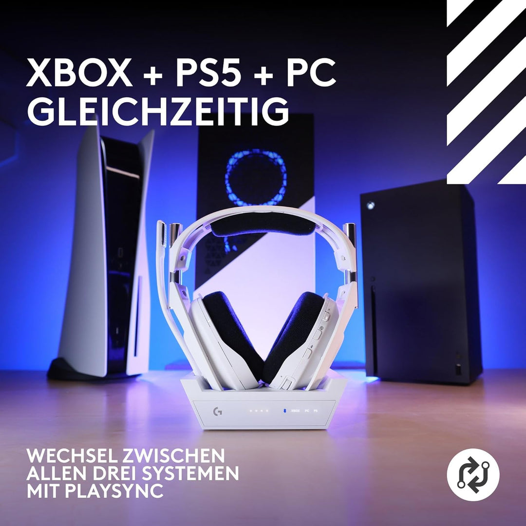 Logitech G Astro A50 X LIGHTSPEED, Kabelloses Gaming-Headset + Basisstation – PRO-G GRAPHENE, PLAYSY