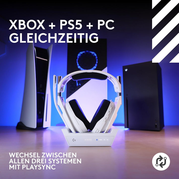 Logitech G Astro A50 X LIGHTSPEED, Kabelloses Gaming-Headset + Basisstation – PRO-G GRAPHENE, PLAYSY