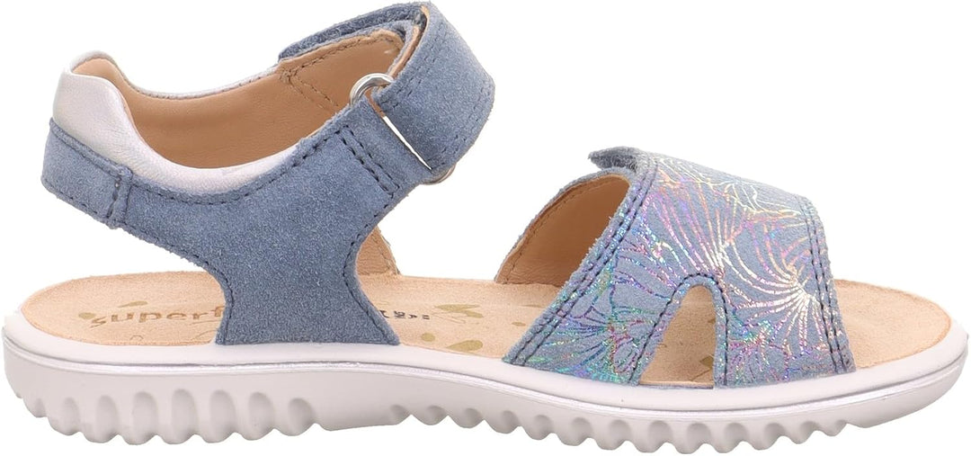 Superfit Sparkle Sandale 25 EU Blau Silber 8030, 25 EU Blau Silber 8030