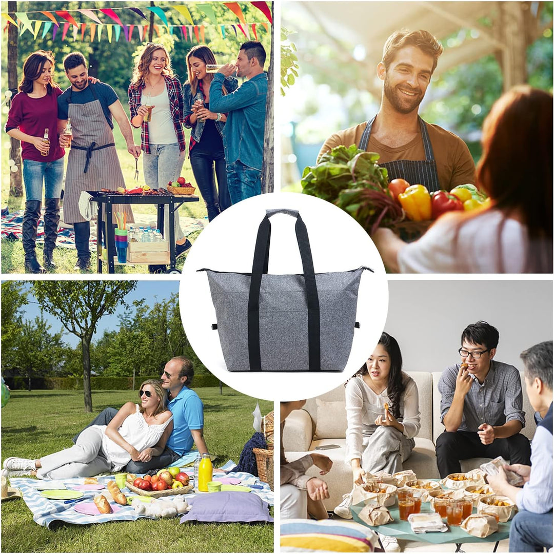 20L Grosse Kühltasche, Picknicktasche, Thermotasche, faltbar, isolierte Lebensmitteltaschen, grosse