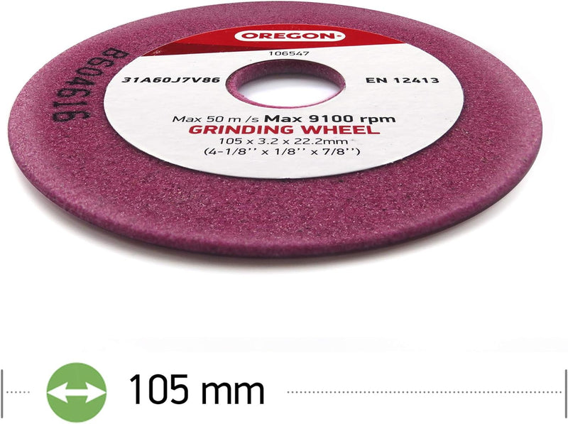 Oregon Q106547 Chainsaw Sharpener Replacement Grinding Wheel, 3/8" Low Profile.325, 1/4" Pitch, 1 pc