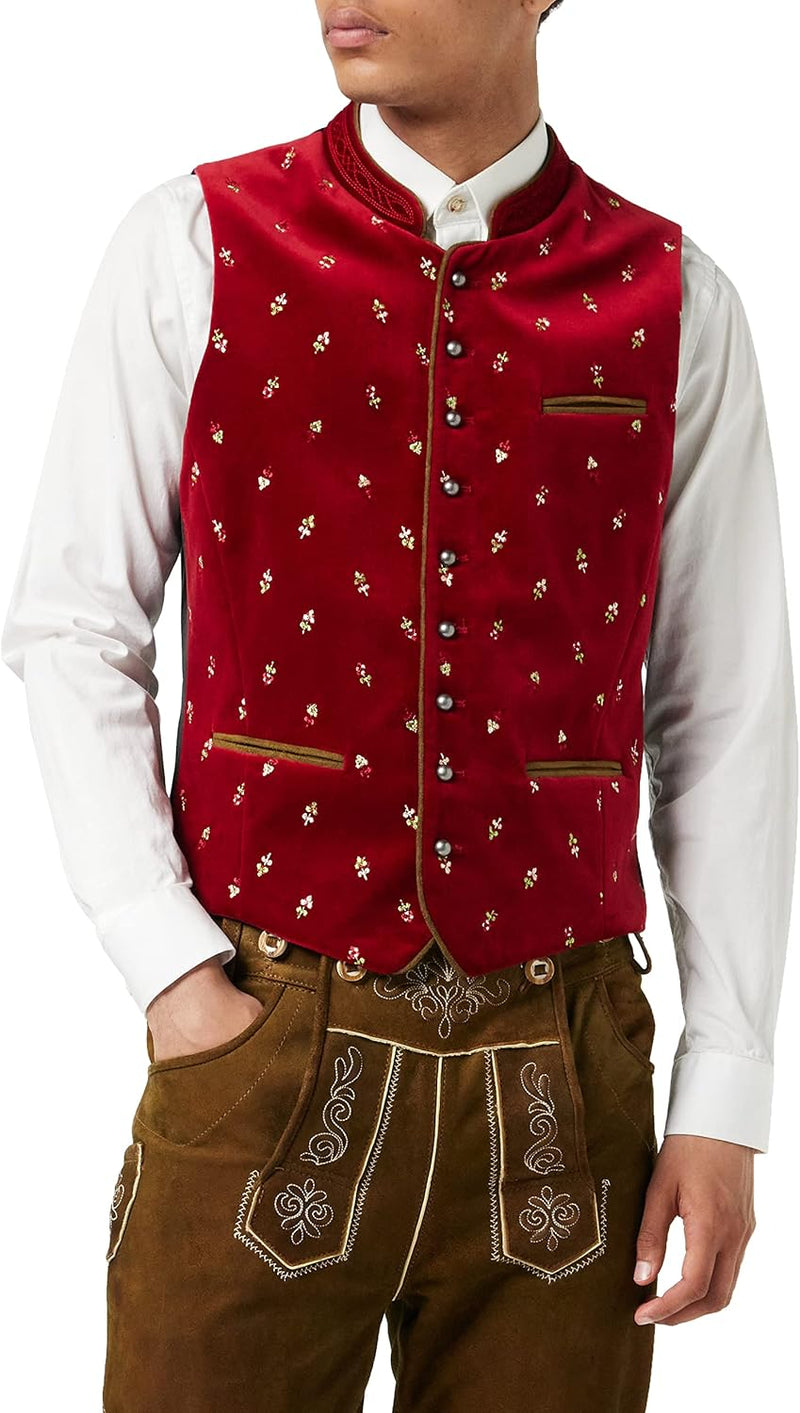 Stockerpoint Herren Trachtenweste Calzado 50 Rot (dunkelrot), 50 Rot (dunkelrot)