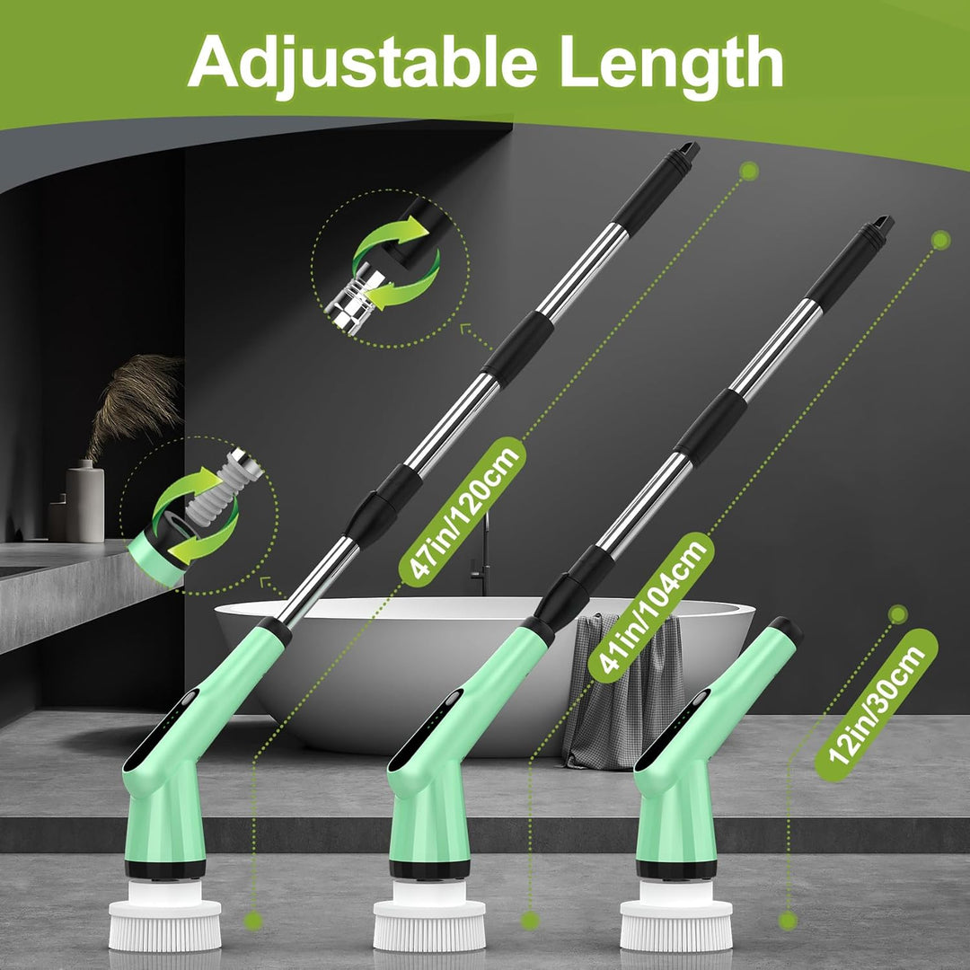 Elektrische Reinigungsbürste, Electric Cleaning Brush mit 7 Wechselbürsten, IPX7 wasserdichte Putzbü
