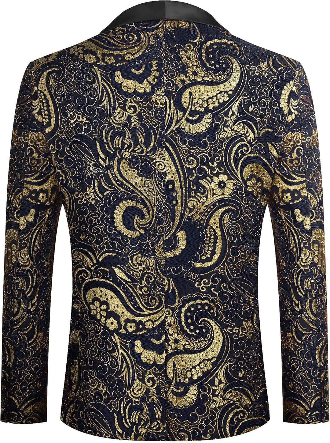Coofandy Men's Floral Tuxedo Jacket Luxury Embroidered Suit Wedding Blazer Dinner Tuxedo for Party B