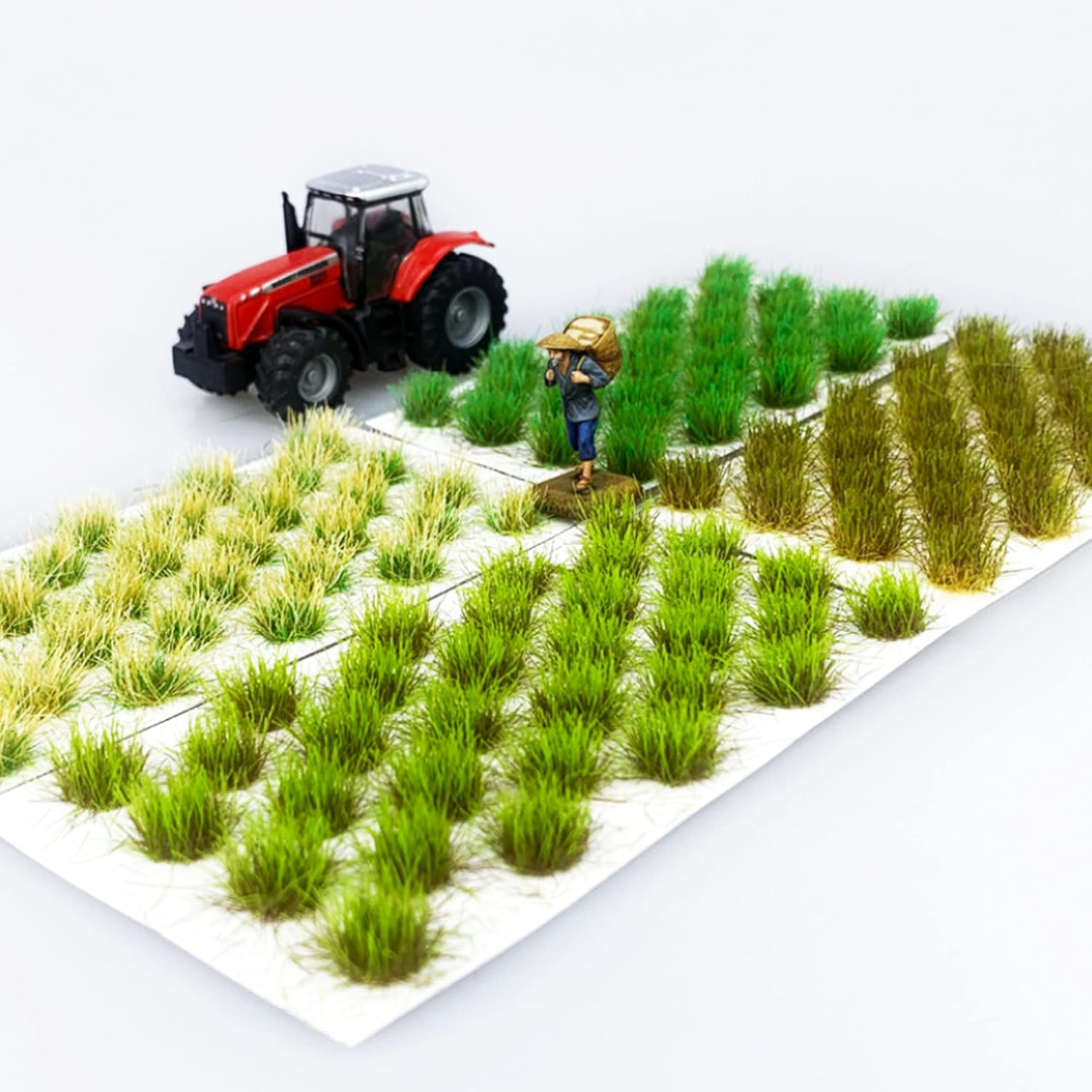 Cayway 128 Stück Static Grass Tuft Selbstklebende Statische Grass Statisches Grasbüschel, Gefälschte