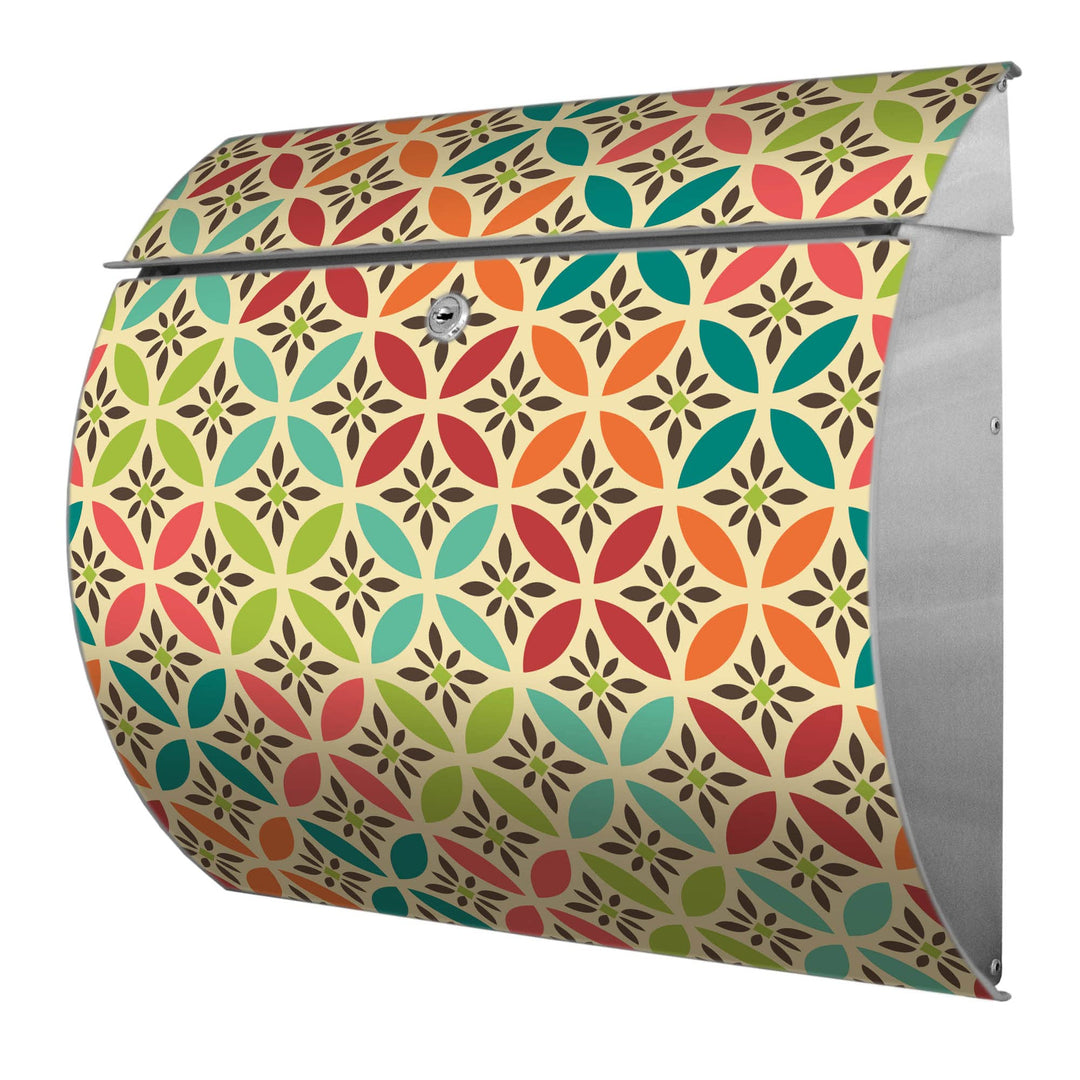 banjado® Burgwächter® Briefkasten Edelstahl mit Motiv Diamant Muster/Briefkasten ohne Zeitungsfach/E