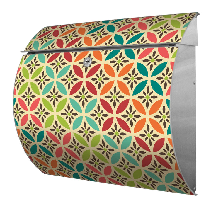 banjado® Burgwächter® Briefkasten Edelstahl mit Motiv Diamant Muster/Briefkasten ohne Zeitungsfach/E