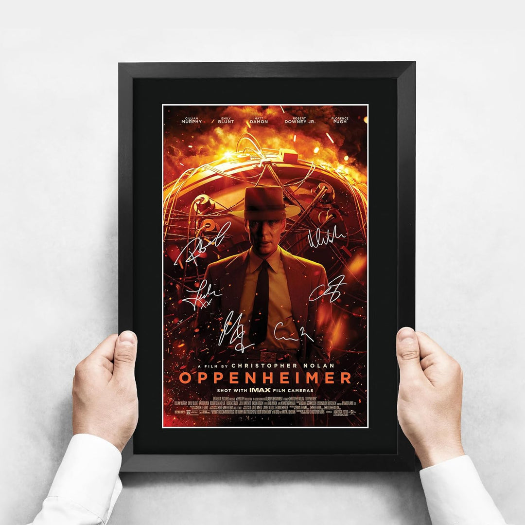 HWC Trading FR A3 Oppenheimer Geschenke Geduckter Poster Signiertes Autogramm Foto für Fans von Film