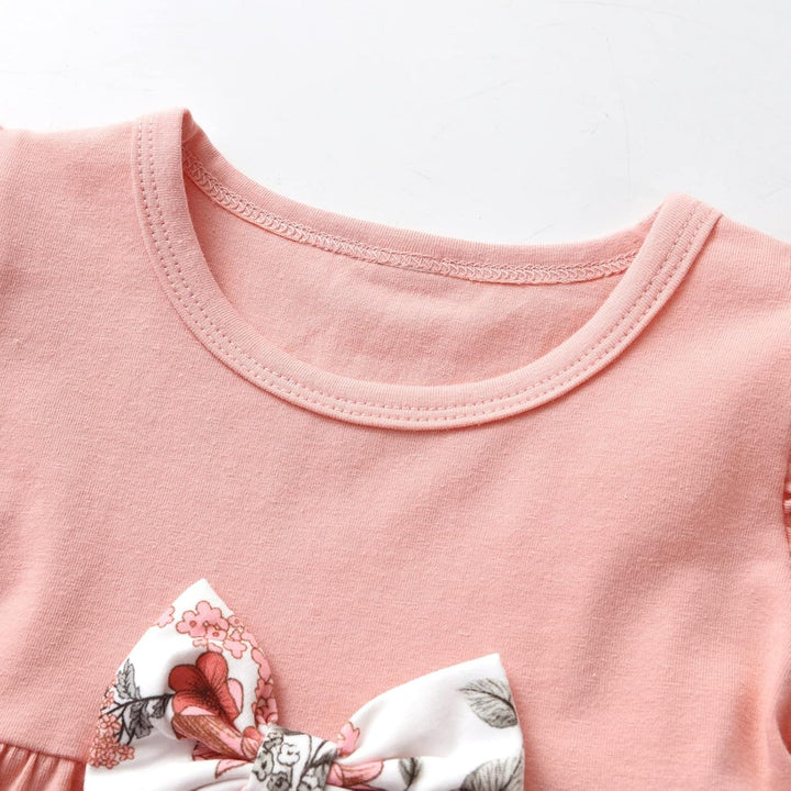 Baby Mädchen Kleidung Langarm Ruffle Tops und Floral gedruckt Hosen Kleinkind Baby Mädchen Outfits S