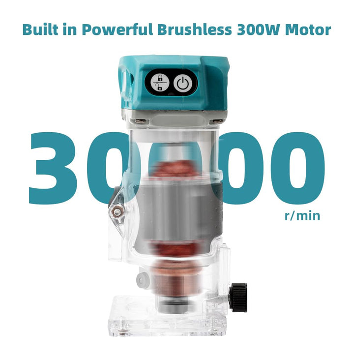 Elektrische Oberfräse, Holzschneider, bis zu 30.000 U/min, Hartmetallschneider, 6 mm, 6,35 mm, 8 mm