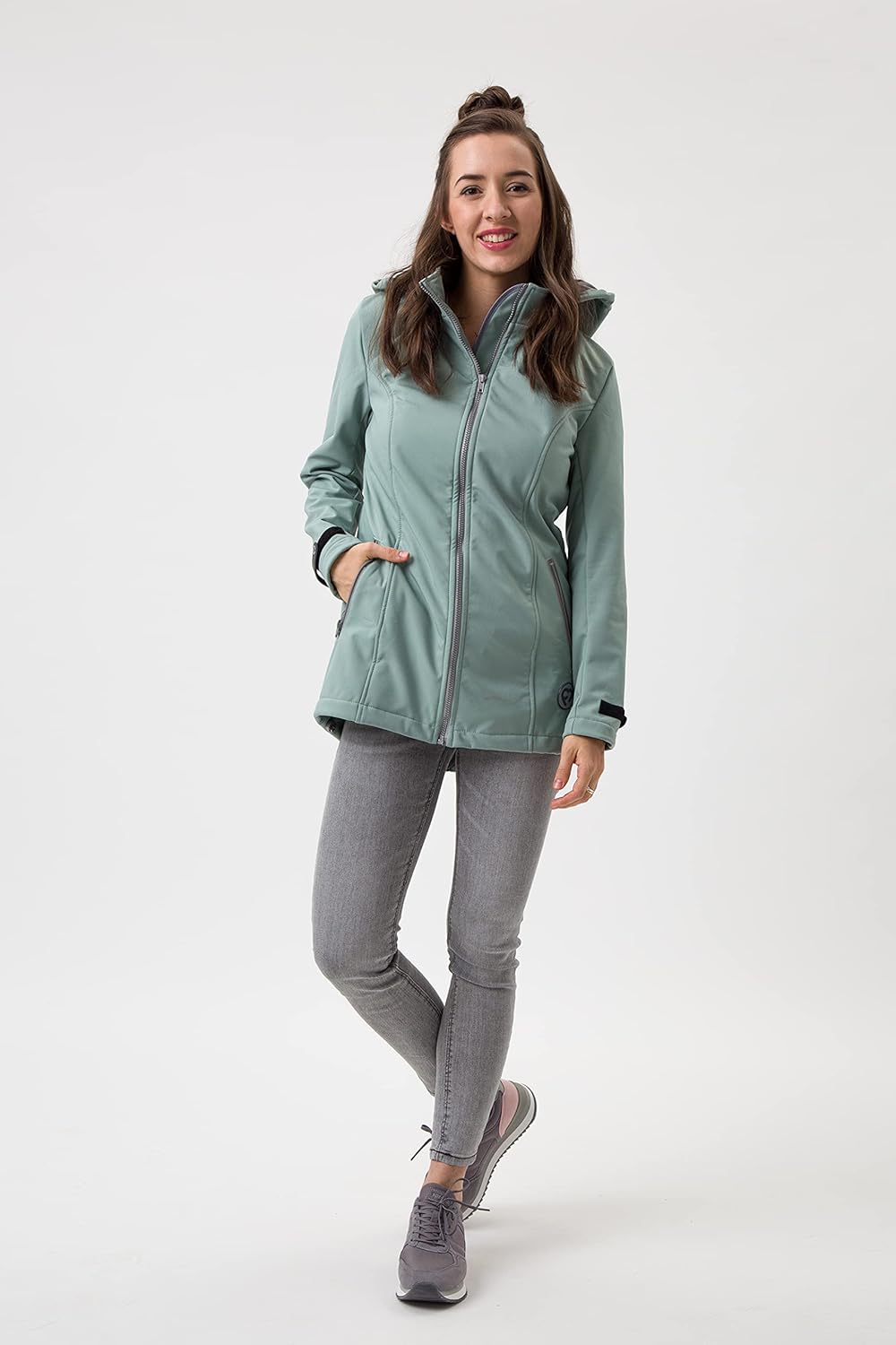 fun2bemum Enigma 5in1 BACK/FRONT Softshell Jacke,Tragejacke, Babytragejacke,Schwangerschaftsjacke M
