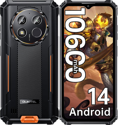OUKITEL WP28E (2025) Outdoor Smartphone Android 14, 10600mAh Outdoor Handy Ohne Vertrag, 8GB +64GB/1