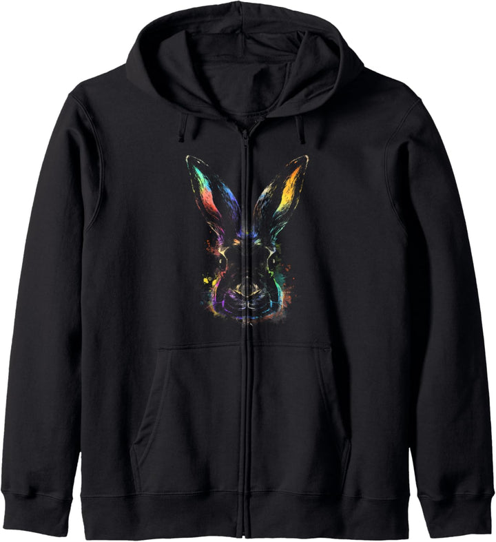Aquarell-Kaninchen Kapuzenjacke