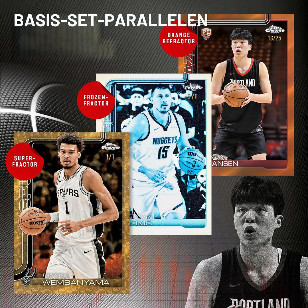 Topps 2025-26 Chrome Basketball - Fabrik versiegelt - Mega Box, Mega Box