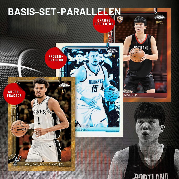 Topps 2025-26 Chrome Basketball - Fabrik versiegelt - Mega Box, Mega Box