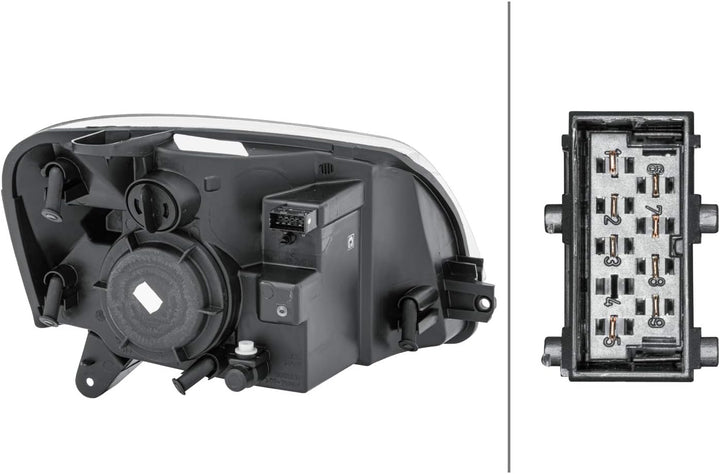 HELLA 1EG 010 196-011 Halogen-Hauptscheinwerfer - links - für u.a. Citroën Berlingo (M_) Links (Fahr