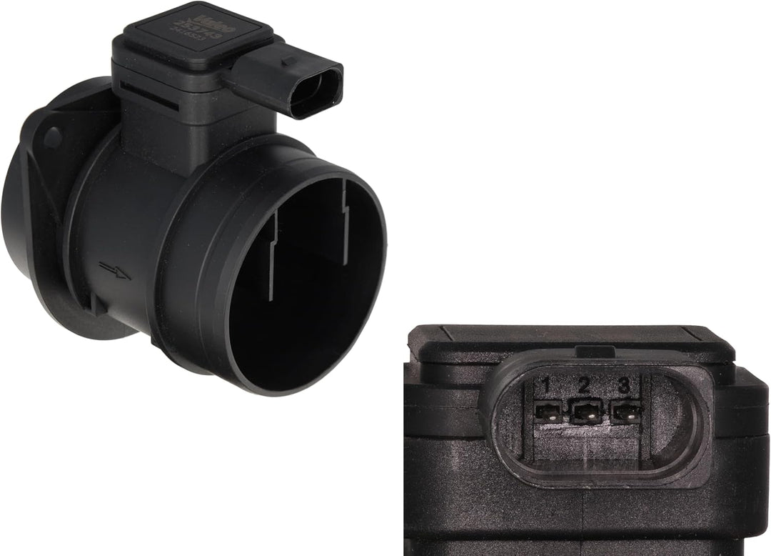 VALEO 253743 Luftmassenmesser Anzahl der Pins : 3 Stecker Typ : D SHAPE Integrierter Lufttemperaturs